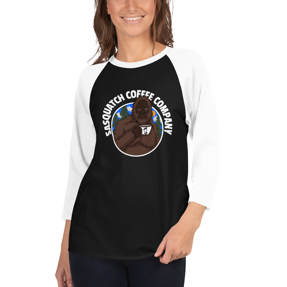 Sasquatch 3/4 sleeve raglan shirt