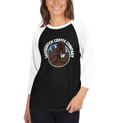 Sasquatch 3/4 sleeve raglan shirt