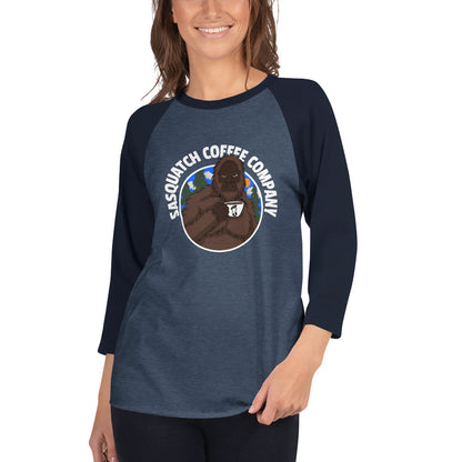 Sasquatch 3/4 sleeve raglan shirt