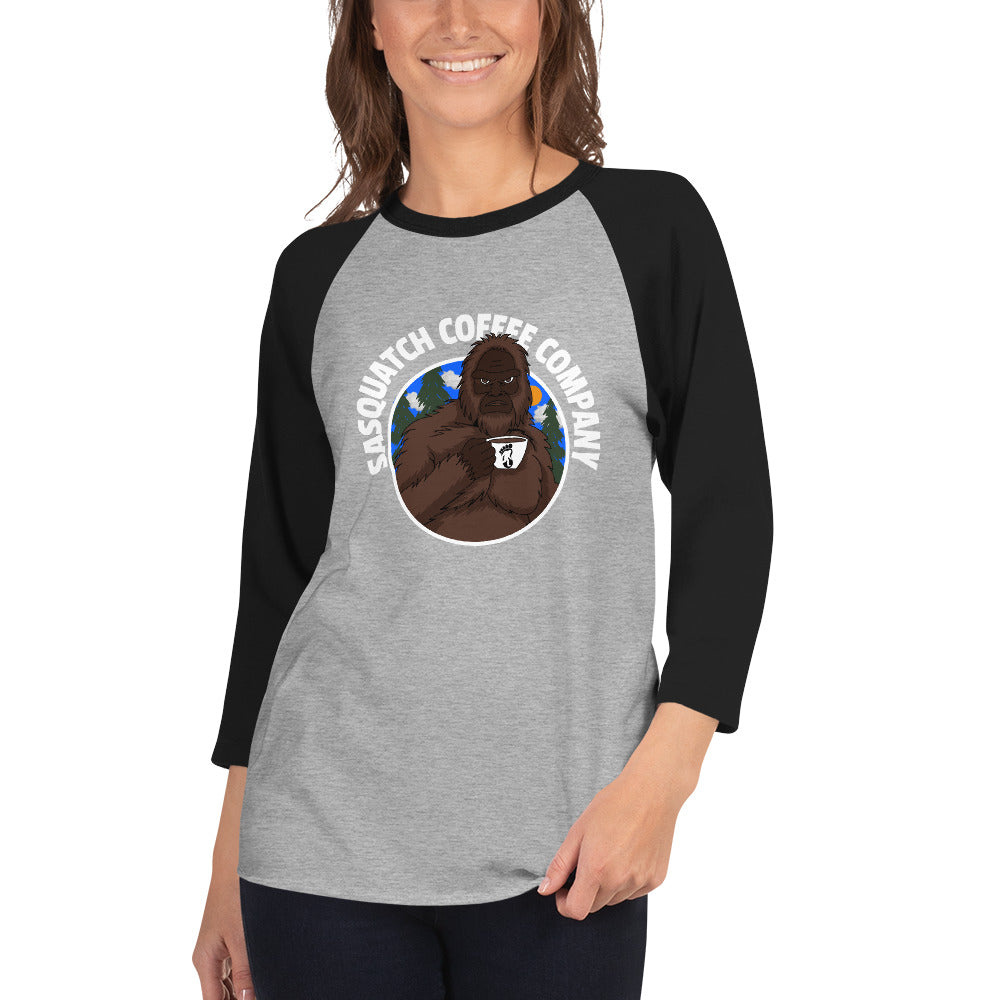 Sasquatch 3/4 sleeve raglan shirt