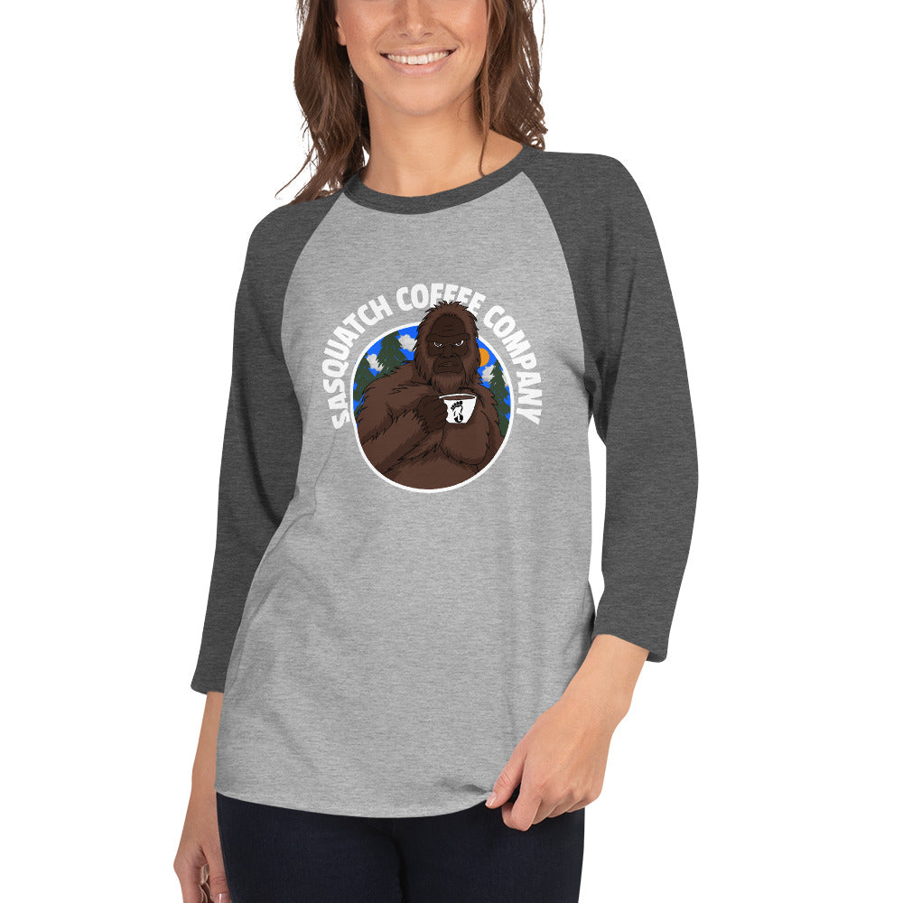 Sasquatch 3/4 sleeve raglan shirt