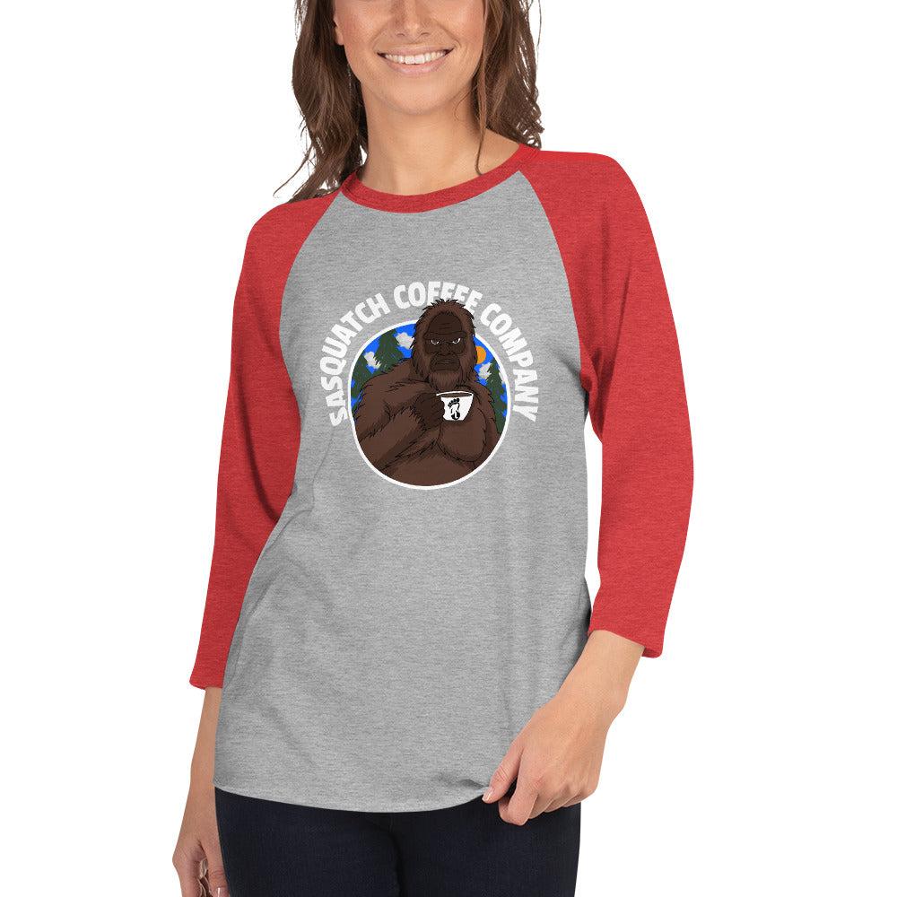 Sasquatch 3/4 sleeve raglan shirt